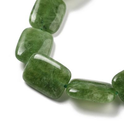 Кварц „Malaysia jade“ правоъгълни мъниста, 18x13x5мм, Green - 10-11 бр/ наниз 18,5см