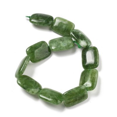 Кварц „Malaysia jade“ правоъгълни мъниста, 18x13x5мм, Green - 10-11 бр/ наниз 18,5см