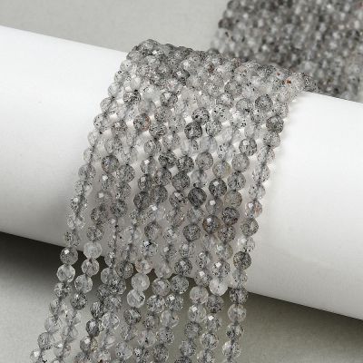 Кварц (Cloudy Quartz) фасетирани мъниста 3–3,5 мм - наниз 38- 39 см