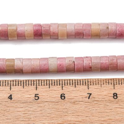 Родонит Heishi мъниста диск 6x3.5 мм - наниз 37 см