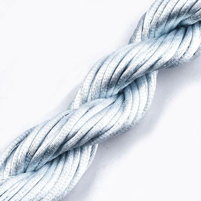 Полиестерен шнур 2мм със сатенирана повърхност Gray- чиле 10 м