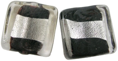 Glass Beads Silver Foil model 188