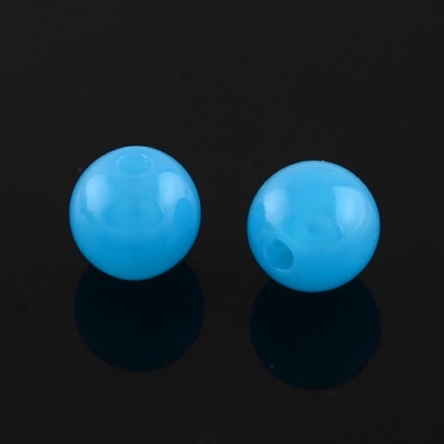 Акрилни сини флуорисцентни мъниста 8мм, mod 351- 50 броя