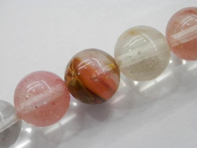 Cherry quartz черешов кварц мъниста 10 мм - 30 броя