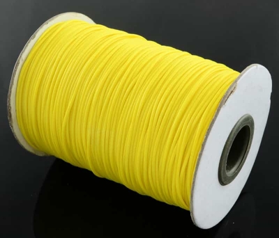Объл полиестерен шнур сигнално жълт 1мм - 10м/л