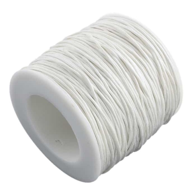 Объл памучен шнур бял 1 мм - 10м/л