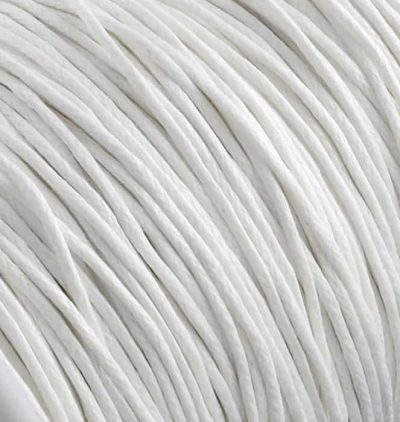Round cotton rope with a wax coating white 1