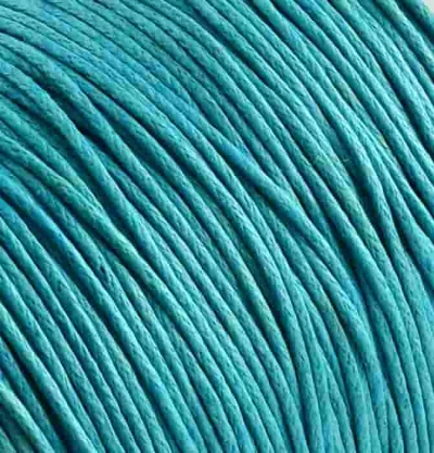 Cotton cord with wax coating blue 1
