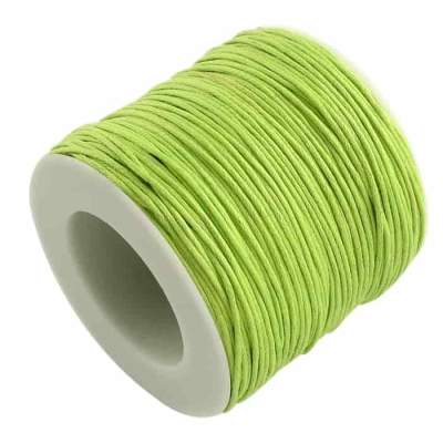 Объл памучен шнур зелен електрик 1 мм- 10м/л