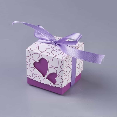 Кутия за сватбени подаръци с панделка  1