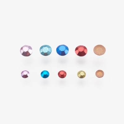 Метализирани стъклени камъчета в различни цветове 2~3мм 2