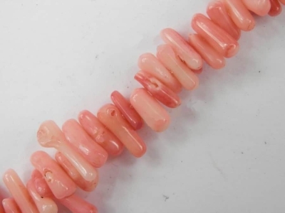 Корал Bamboo в розов цвят, чипс 2~5 x 10~15мм - наниз 38см 