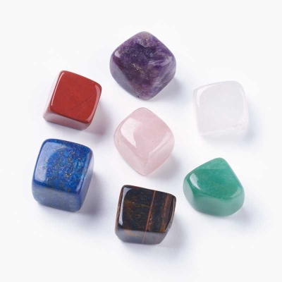 Естествени Чакра камъни - комплект от 7 броя- MIX 