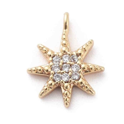 Висулка звезда с 18К златно покритие и фасетирани Цирконий - 1 брой 