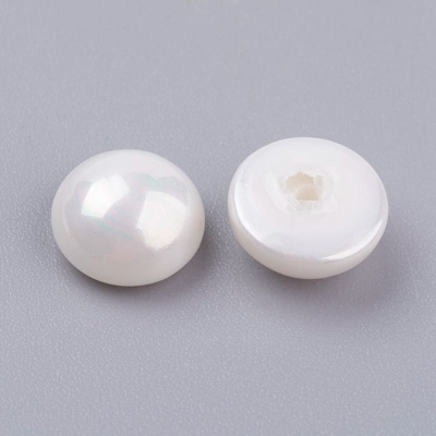 Кабошон перла "Shell Pearl" 8x4.5мм за обеци и пръстени - 1 брой