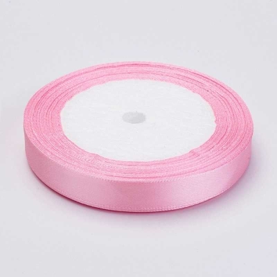 Сатенена 10мм панделка в розов цвят