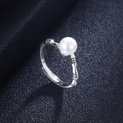 Дамски сребърен пръстен с Клас А перла