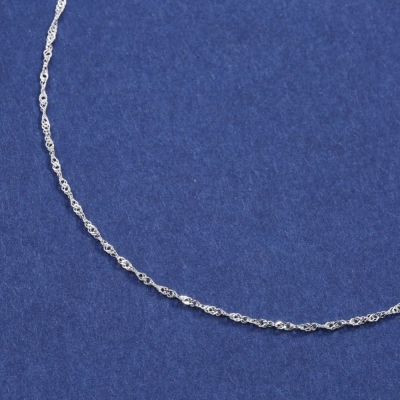 Дамски синжир от сребро проба 925 с 1мм двойна плетка