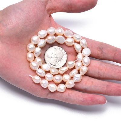 Естествени култивирани Baroque Keshi перли 9~12мм ръка