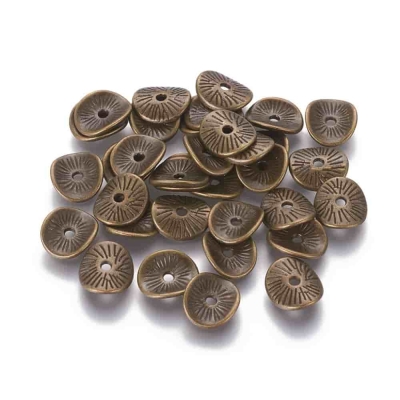 Разделители метални с вълнова форма в цвят античен бронз лот