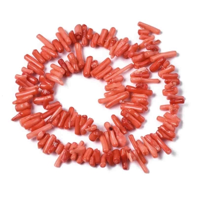Коралови мъниста (реплика на червен корал)  4~23x2~10x2~5мм б