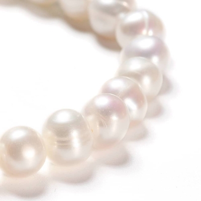 Естествени култивирани сладководни перли, кръгли