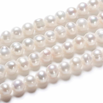 Естествени култивирани сладководни перли, кръгли 1